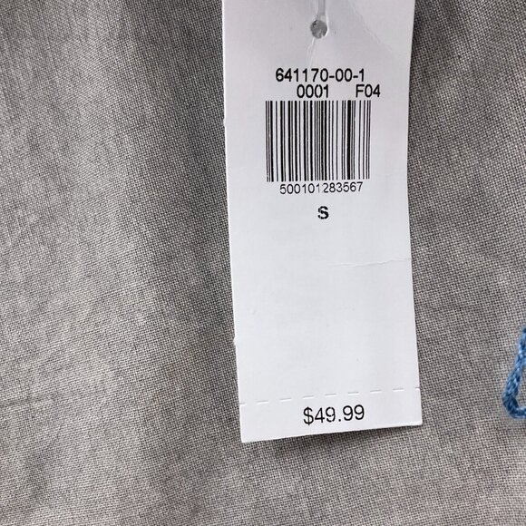 Old Navy Dress Women Small Blue Bow Midi Peasant Boho Chambray‎ Cotton NWT - Picture 12 of 14